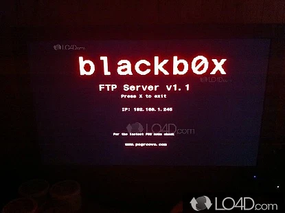Blackbox PS3 FTP Server: User interface - Screenshot of Blackbox PS3 FTP Server