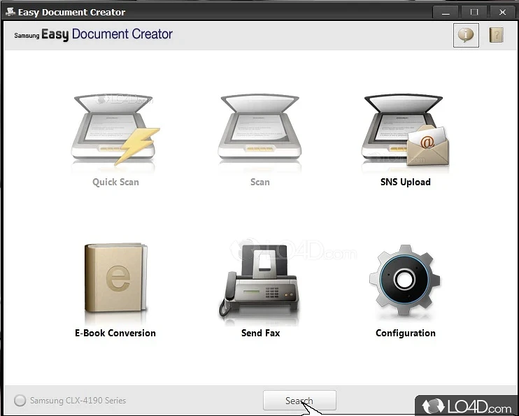 Monitor the printers - Screenshot of Samsung Easy Printer Manager