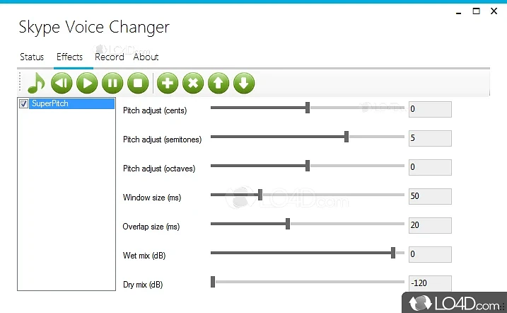 Which help you change voice during a Skype call - Screenshot of Skype Voice Changer