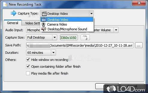 Free PC-Based Software to Record Audio and Video Files - Screenshot of SMRecorder