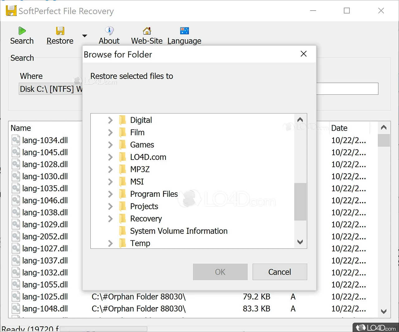 SoftPerfect File Recovery : rescue and restore accidentally