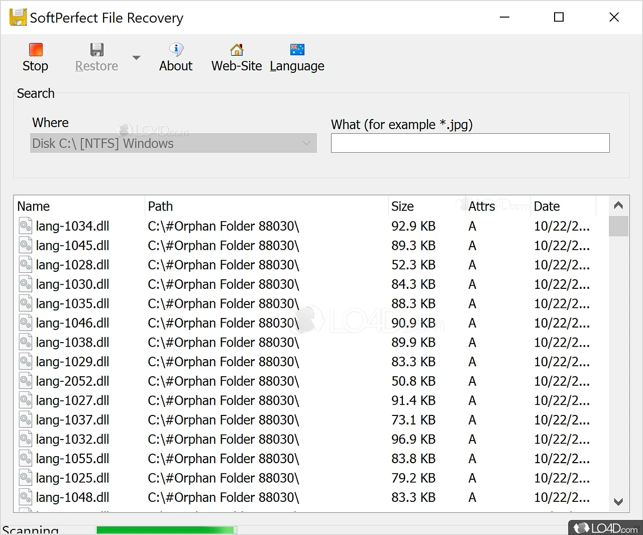 SoftPerfect File Recovery : rescue and restore accidentally