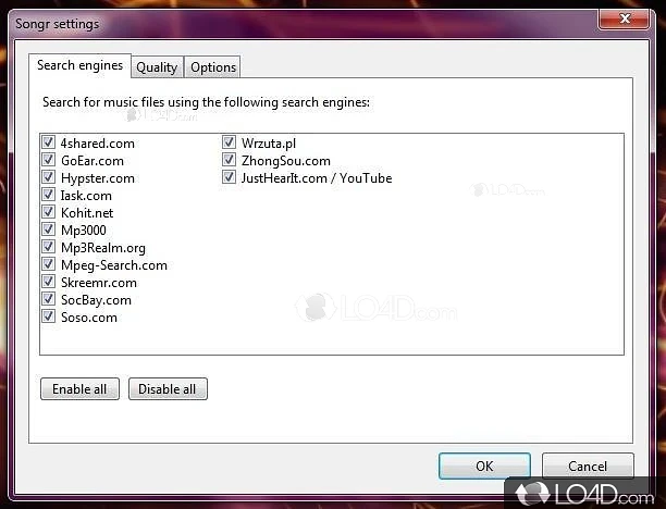A great resource for cloud music streaming - Screenshot of Songr