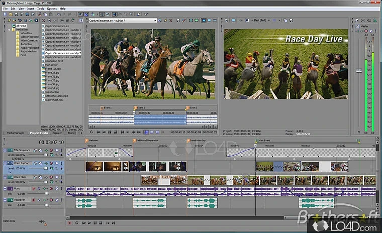 Advanced video editor - Screenshot of Sony Vegas Pro