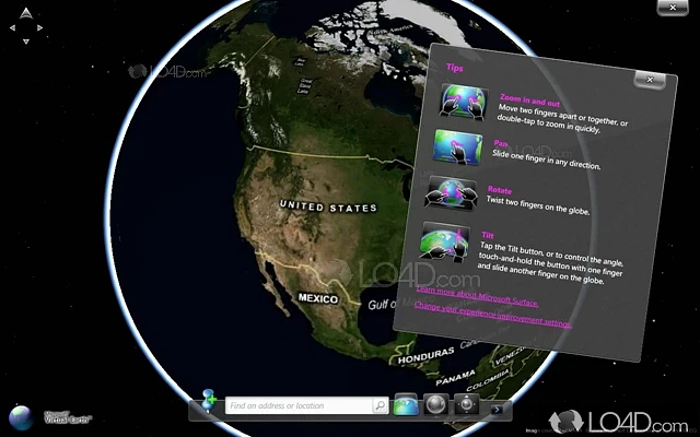 Microsoft Touch Pack: User interface - Screenshot of Microsoft Touch Pack