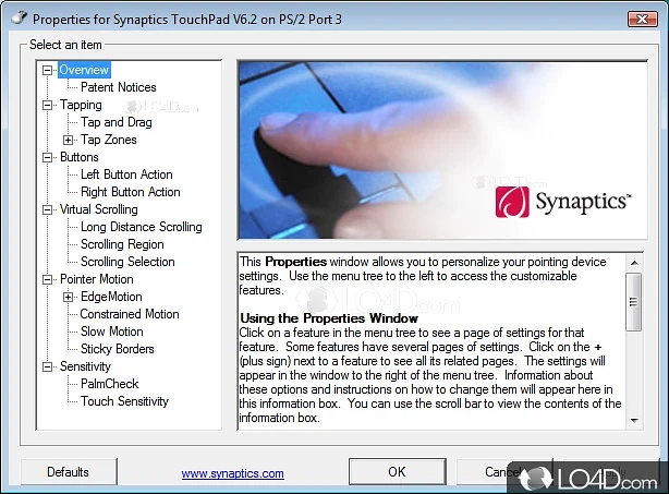 Synaptics Pointing Device Driver - Download