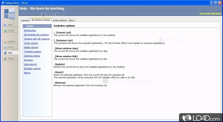 3D Desktop for Windows - Screenshot of T3Desk