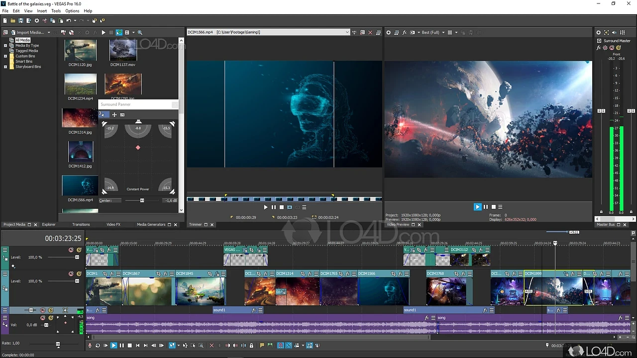 Video editing software - Screenshot of VEGAS Pro
