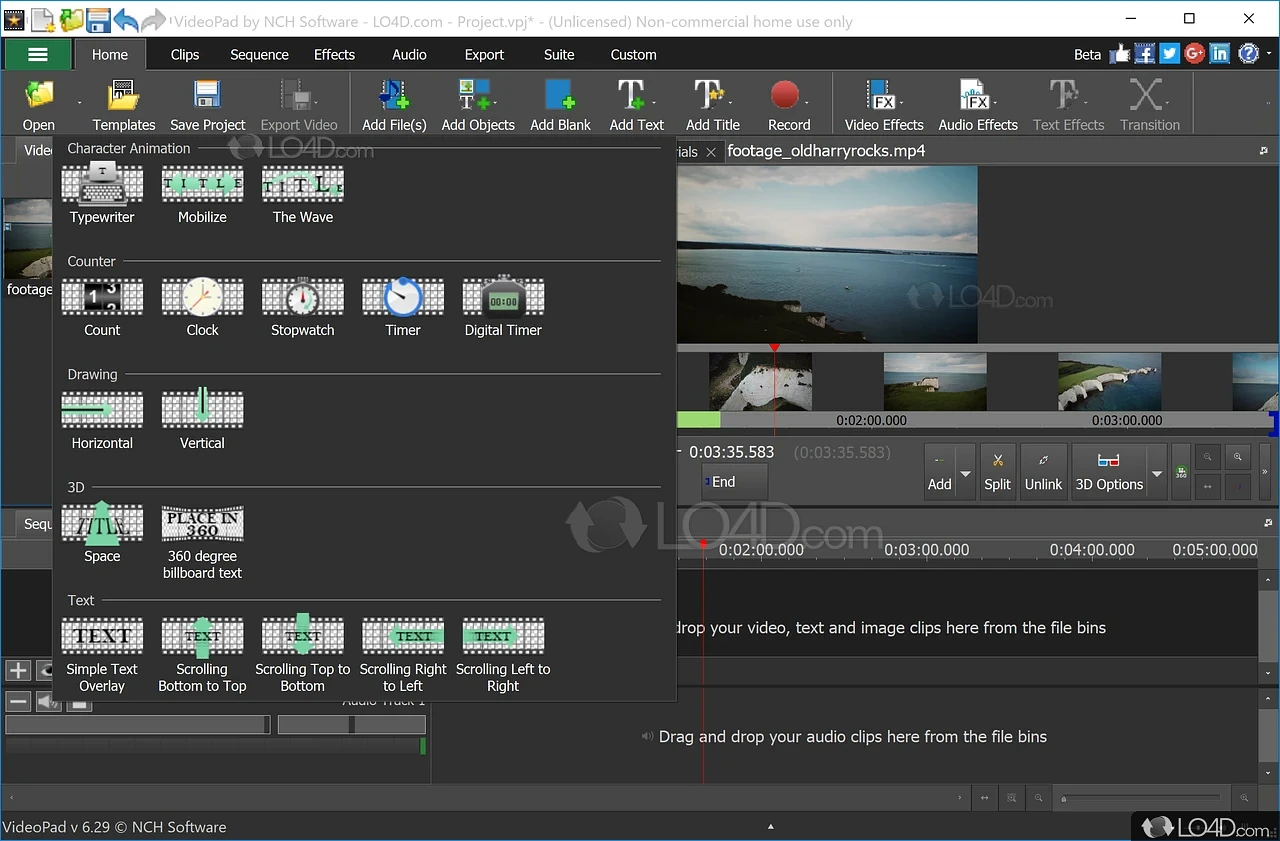 VideoPad Video Editor Lite : NCH Software : Free Download, Borrow, and  Streaming : Internet Archive