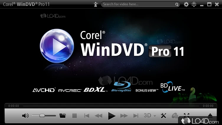 WinDVD: Bookmark option - Screenshot of WinDVD