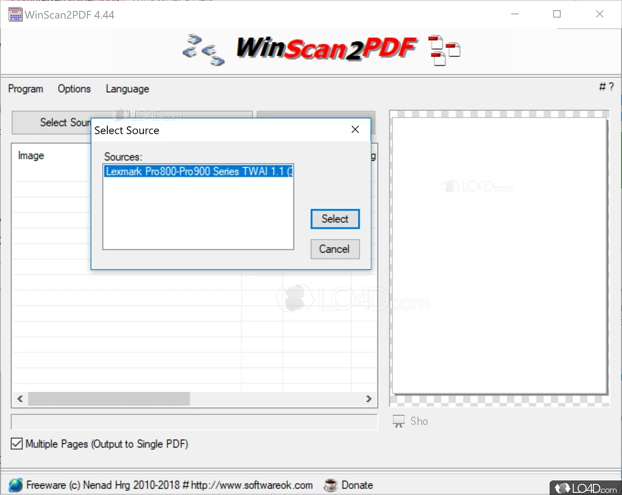 Winscan2pdf двустороннее сканирование