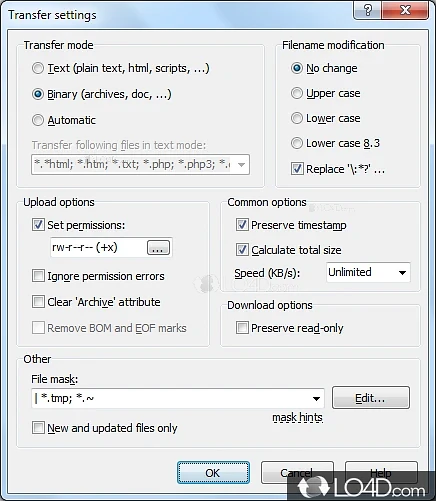 Complex but very secure - Screenshot of WinSCP Portable