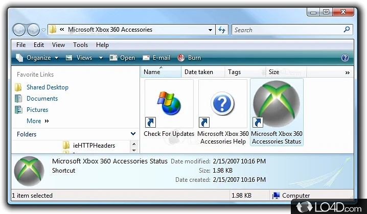Software, drivers, manuals, and more for Microsoft device - Screenshot of Xbox 360 Controller for Windows