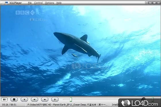 Play multimedia files from an original interface - Screenshot of XULPlayer