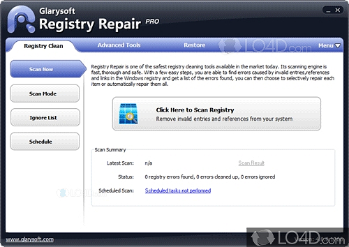 glarysoft registry repair registration code