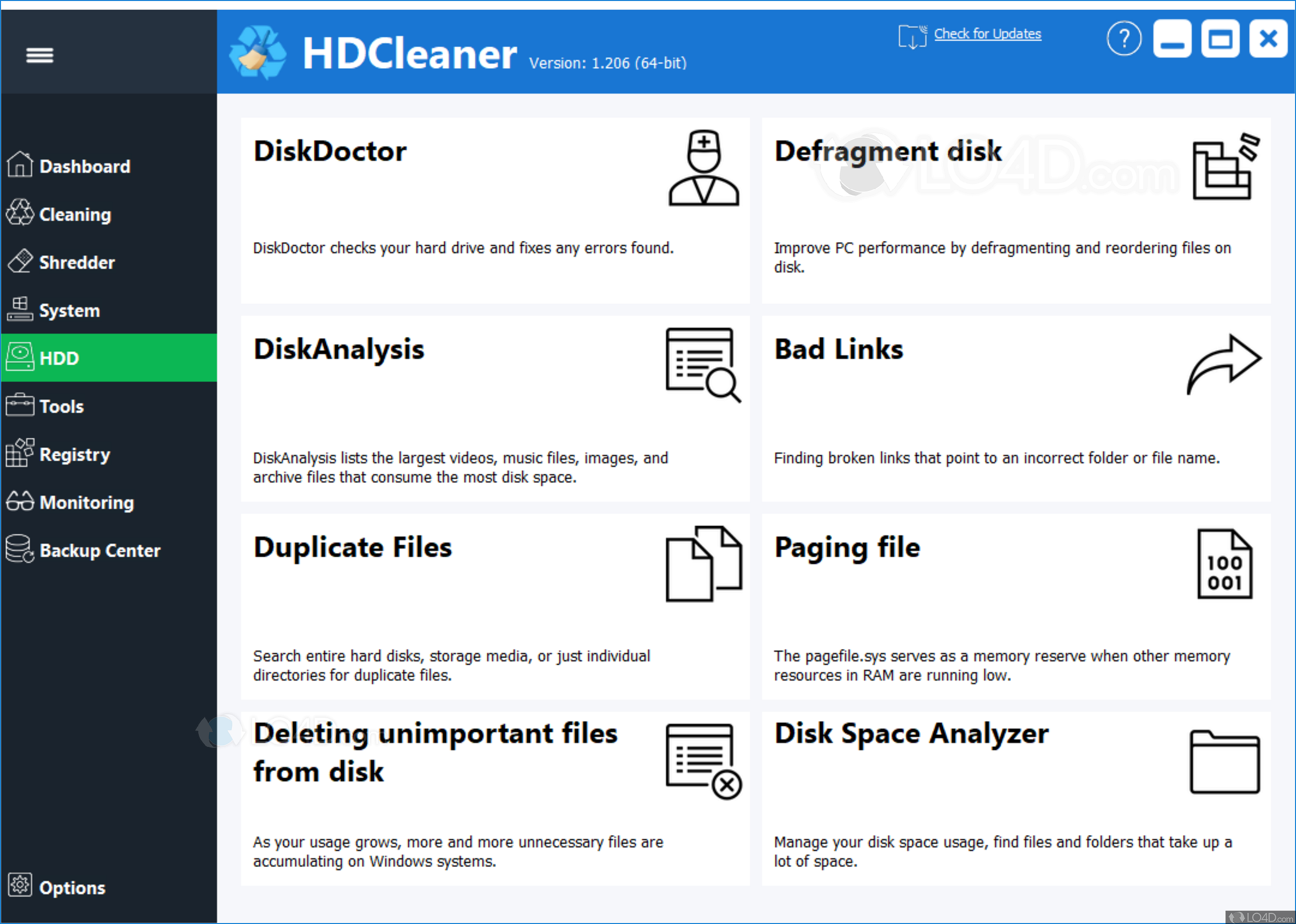 download the new version for ios HDCleaner 2.054