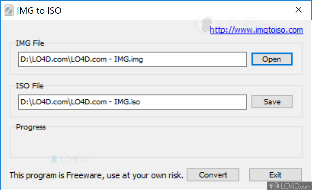 convert img file to iso
