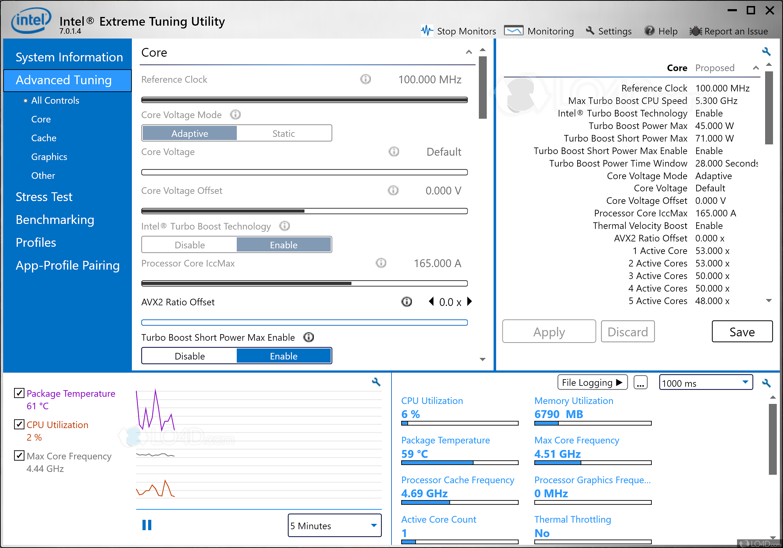 Intel Extreme Tuning Utility 7.12.0.29 for windows instal