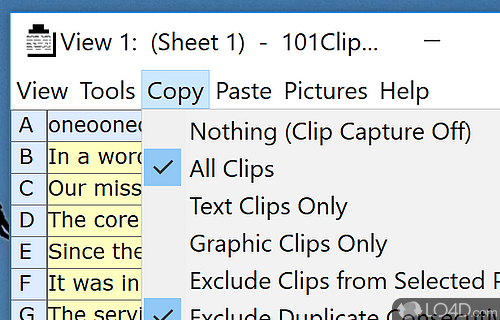 An approachable clipboard manager that comes with a nice set of features - Screenshot of 101 Clips