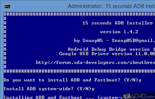 Screenshot of 15 seconds ADB Installer - User interface