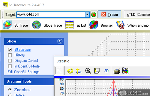 3D Traceroute Screenshot