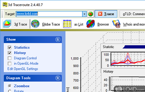 3D Traceroute Screenshot