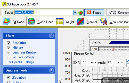 3D Traceroute screenshot