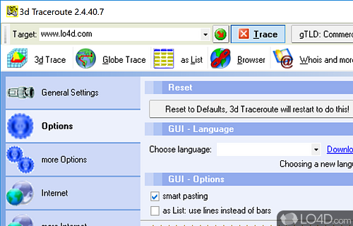 3D Traceroute screenshot