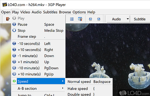 Various audio and video effects - Screenshot of 3GP Player