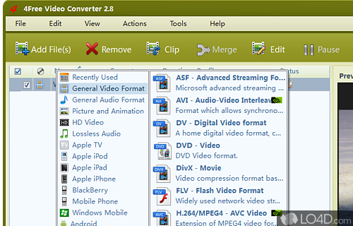 4Free Video Converter Screenshot