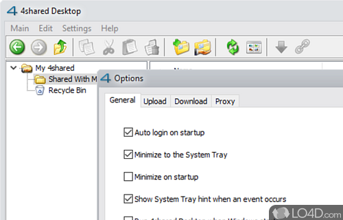 Dropbox - Screenshot of 4shared Desktop
