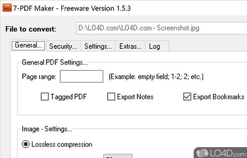 Can help you convert a variety of file formats into PDF files, in just a few moves - Screenshot of 7-PDF Maker