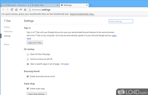 An overall powerful Chrome-based browser - Screenshot of 7 Star Browser