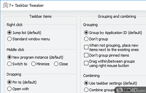 7 Taskbar Tweaker Screenshot