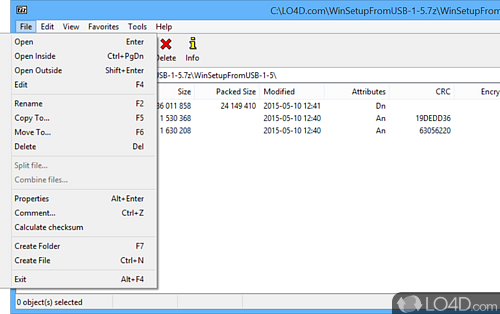 Choose file formats to associate with - Screenshot of 7-Zip Portable