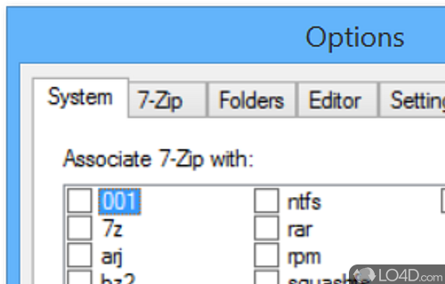 Calculate file checksum, append, update, add comments, and more - Screenshot of 7-Zip Portable