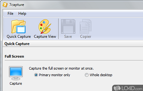 Screenshot of 7capture - Capture the full screen or active window of the current monitor only or the entire desktop