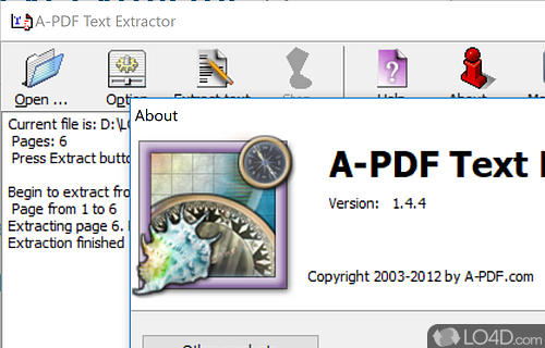 A-PDF Text Extractor screenshot