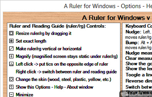 Screenshot of A Ruler for Windows - Elegant and on-screen pixel ruler, intended for users who design websites and need to measure objects on their screen