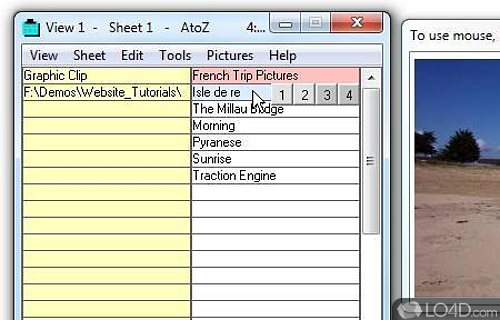 Screenshot of A to Z Clipboard - User interface