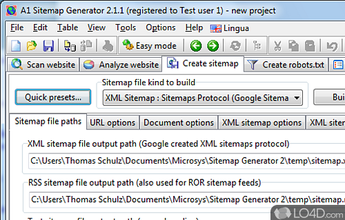 A1 Sitemap Generator Screenshot