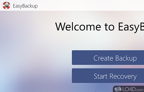 Software designed to help users backup their partitions, multimedia, Office - Screenshot of EasyBackup