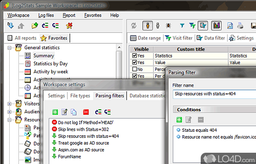 Screenshot of Log2Stats - Absolute Log Analyzer - popular log analysis tool for professional webmasters managing multiple sites