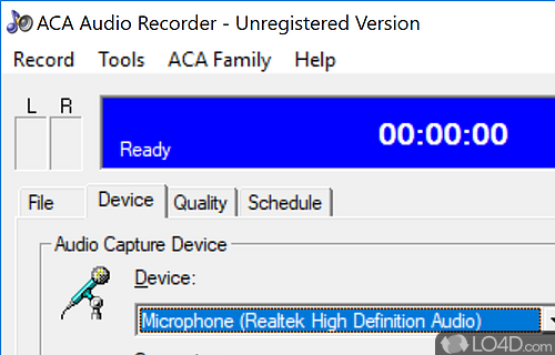 ACA Audio Recorder Screenshot