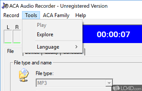 ACA Audio Recorder screenshot