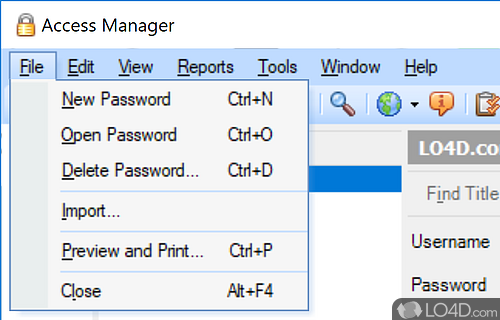 Access Manager Screenshot