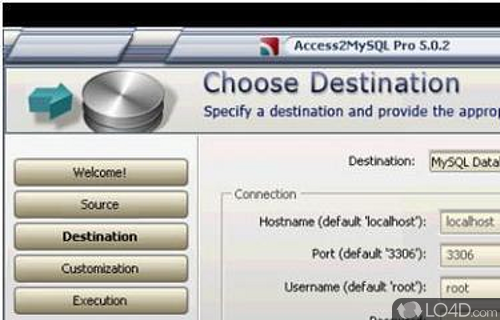 Screenshot of Access2MySQL PRO - Bi-directional database conversion tool for MS Access