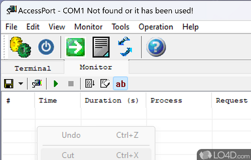User-friendly interface - Screenshot of AccessPort