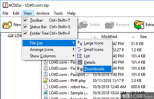 ACDZip screenshot