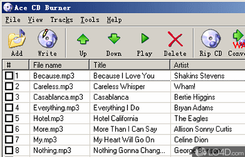 Screenshot of Ace CD Burner - Convert MP3 to CD, Convert WAV to CD, Audio CD Burner